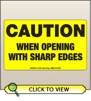 3.00 X 5.00 Caution When Opening [FY-735]